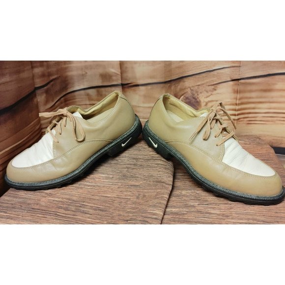 Nike Golf Men's Bella Last Beige/White Gold Loafers 6.5 - Picture 4 of 7